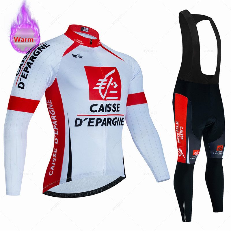 Cycling Gear Winter - Caisse D'Épargne 겨울 열 양털 사이클링