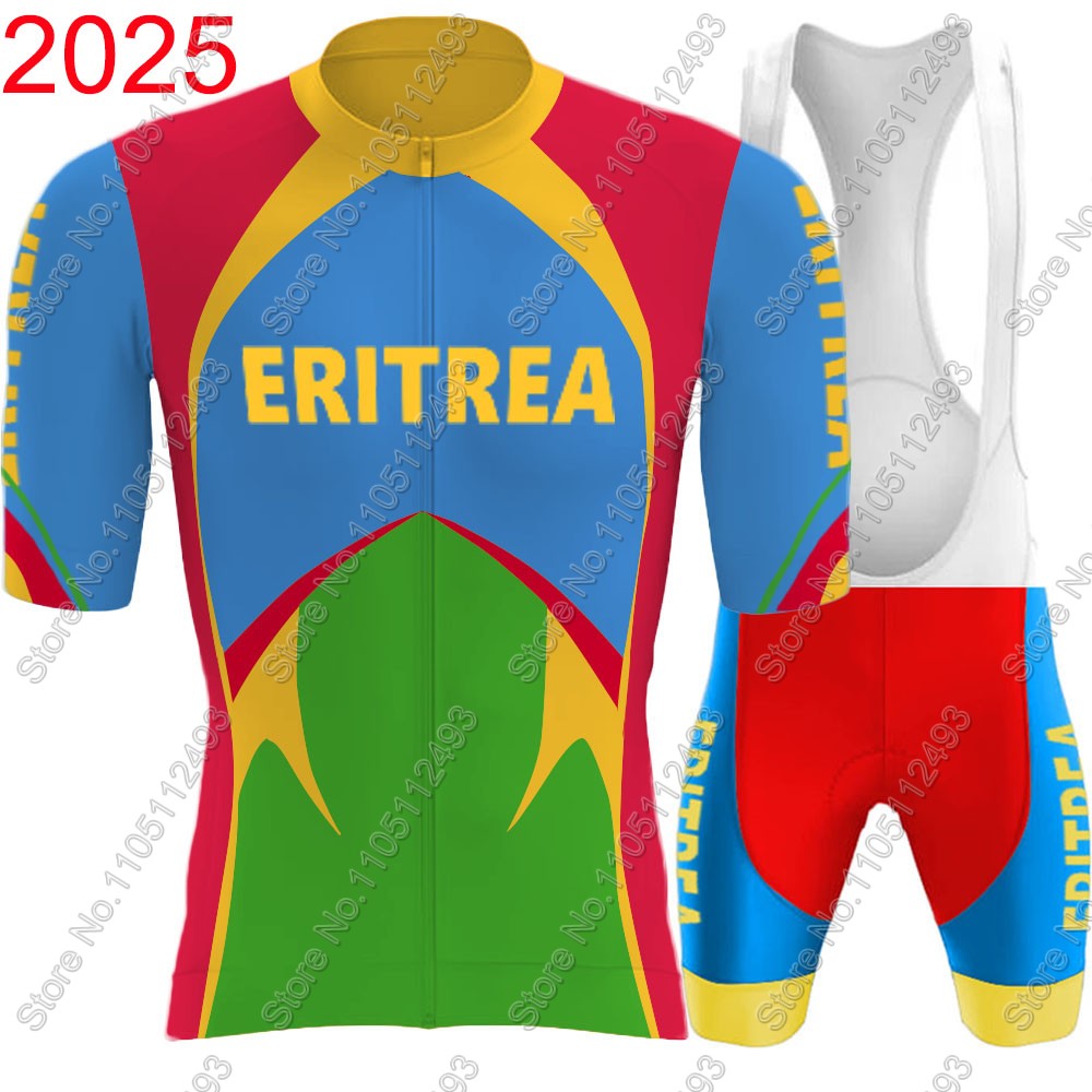 Cycling Gear Clothing - 2025 에리트레아 국가대표팀 사이클링 저지 세트