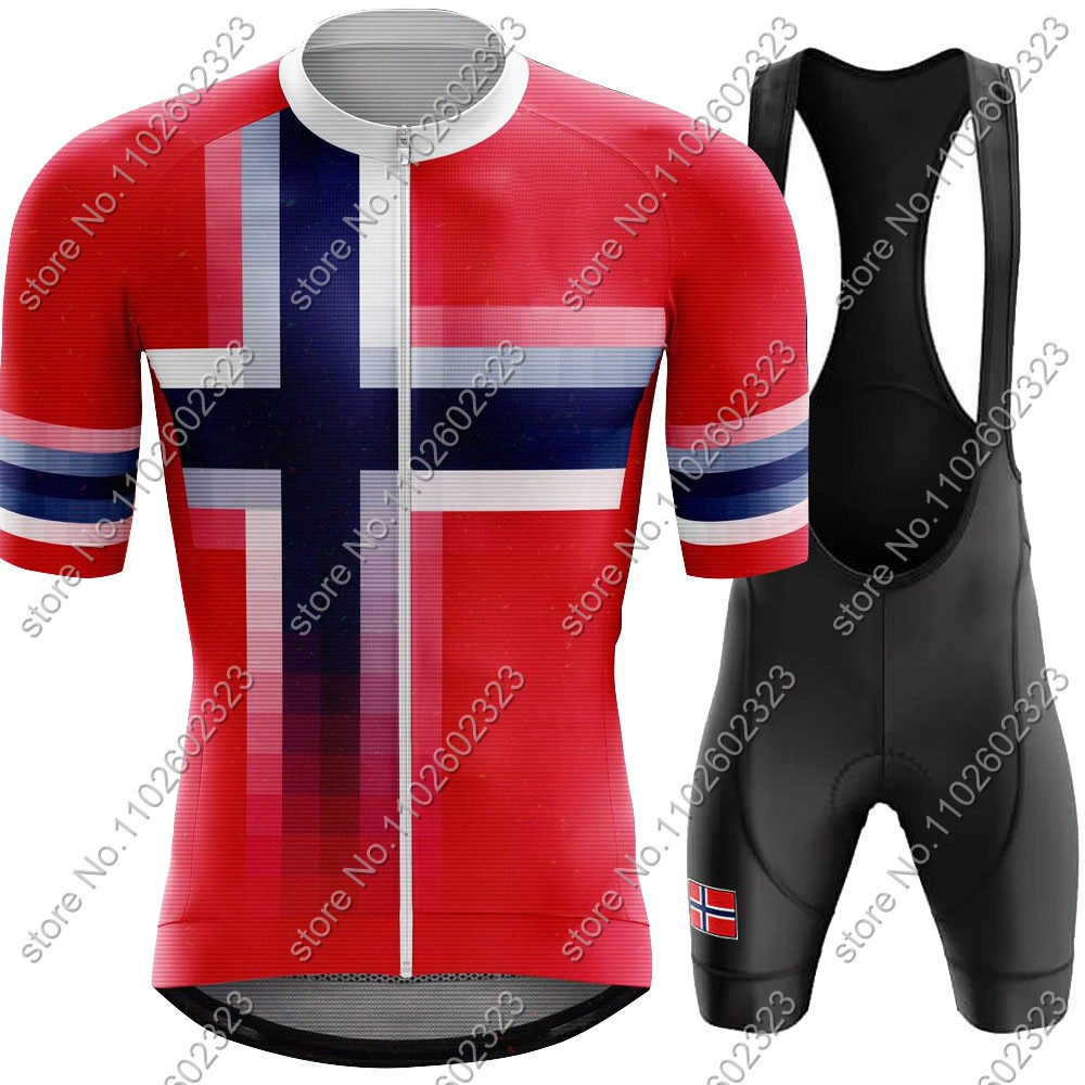 Cycling Gear Clothing - 2024 노르웨이 사이클링 저지 국가대표팀 세트,