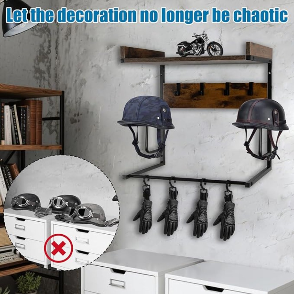 오토바이 헬멧 홀더 (4개의 글러브 칩 및 4개의 후크 - Cycling Gear Organizer Wall 리뷰 및 가격