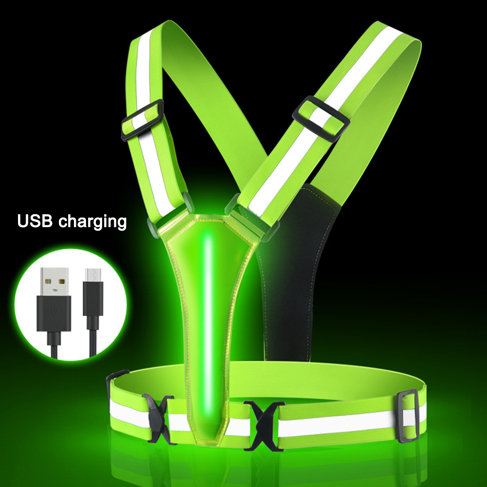 LED 러닝 조끼, USB 충전식 반사 사이클링 보안  - Cycling Gear Clothing 리뷰 및 가격
