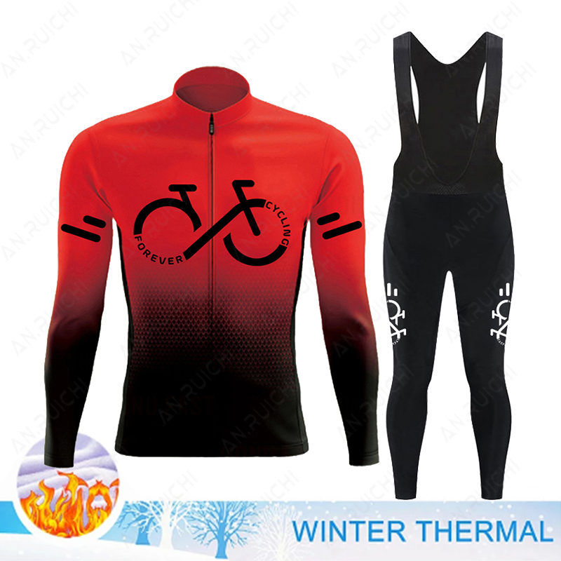 2023 겨울 열 양털 사이클링 저지 세트 Mens M - Cycling Gear Winter 리뷰 및 가격