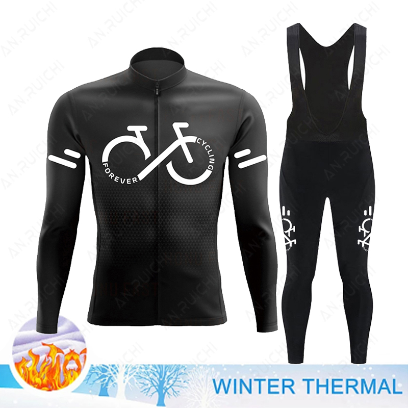2023 겨울 열 양털 사이클링 저지 세트 Mens M - Cycling Gear Winter 리뷰 및 가격