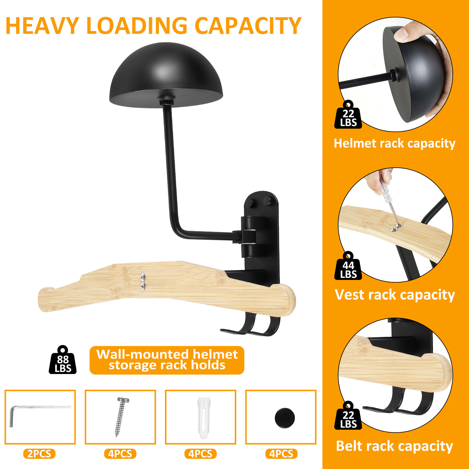 오토바이 헬멧 랙 180 °   회전 헤비 듀티 벽걸이 - Cycling Gear Organizer Wall 리뷰 및 가격