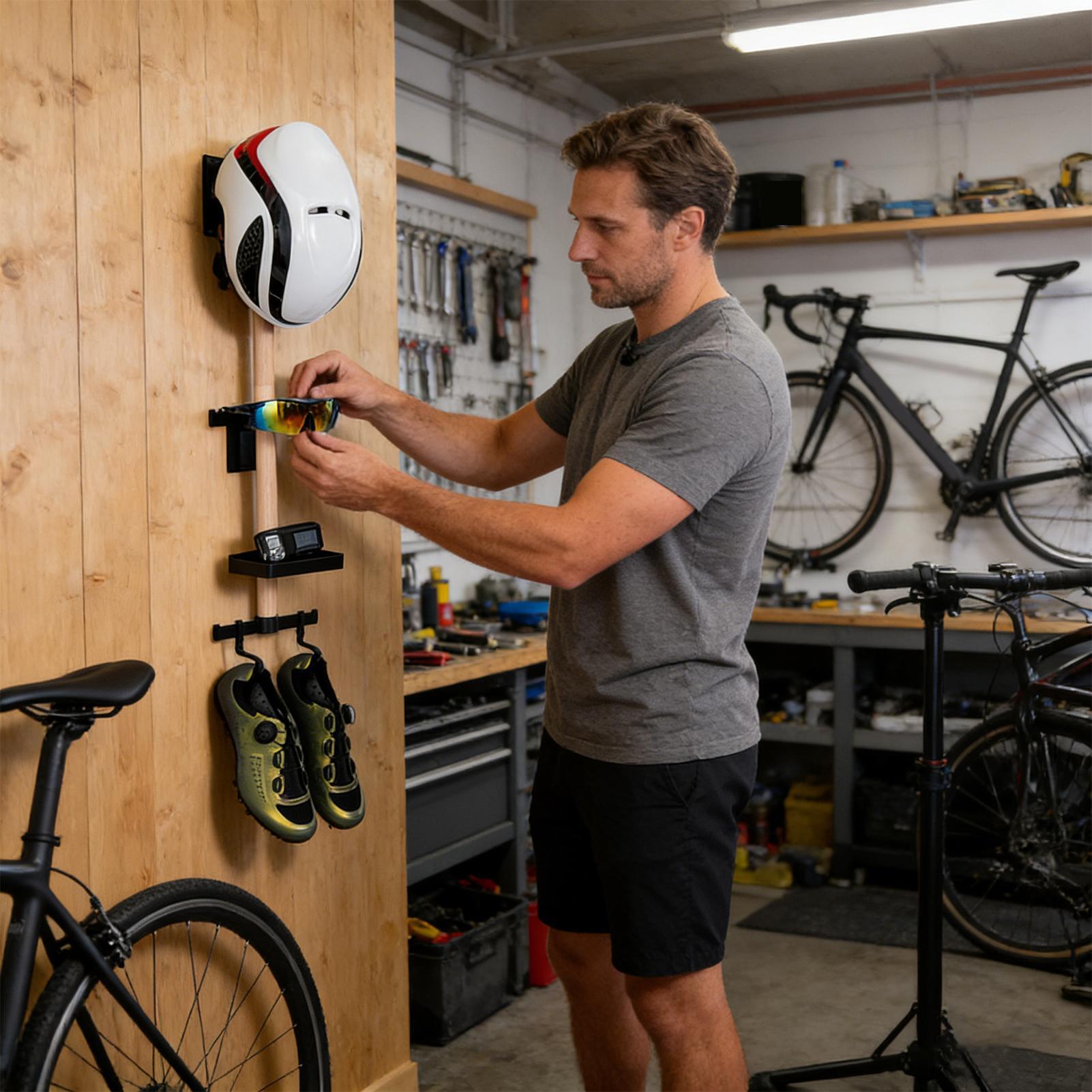 수직 자전거 기어 정리대, 벽걸이형 자전거 액세서리,  - Cycling Gear Organizer Wall 리뷰 및 가격