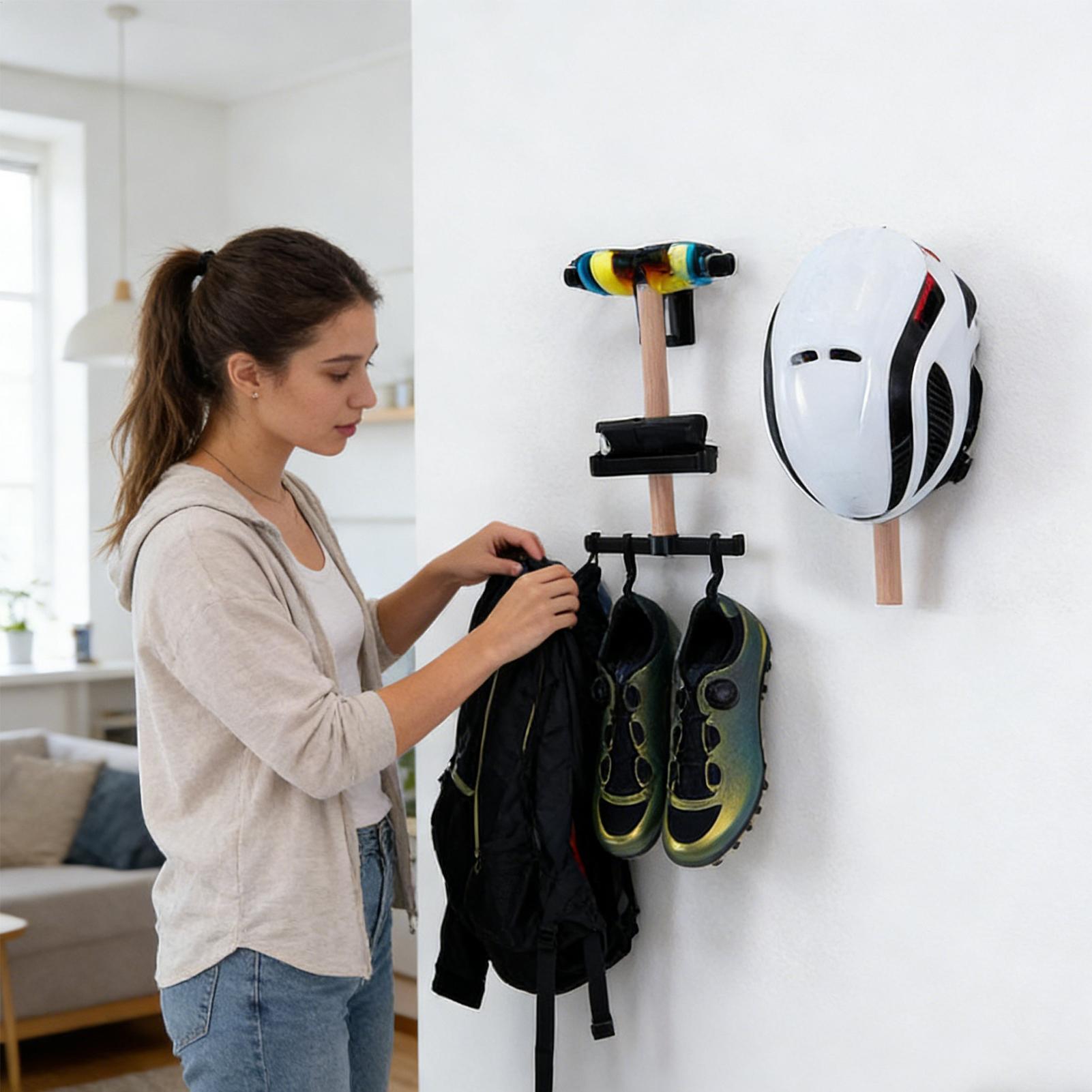 자전거 벽걸이형 보관대 1세트 너도밤나무 목재 장착형  - Cycling Gear Organizer Wall 리뷰 및 가격